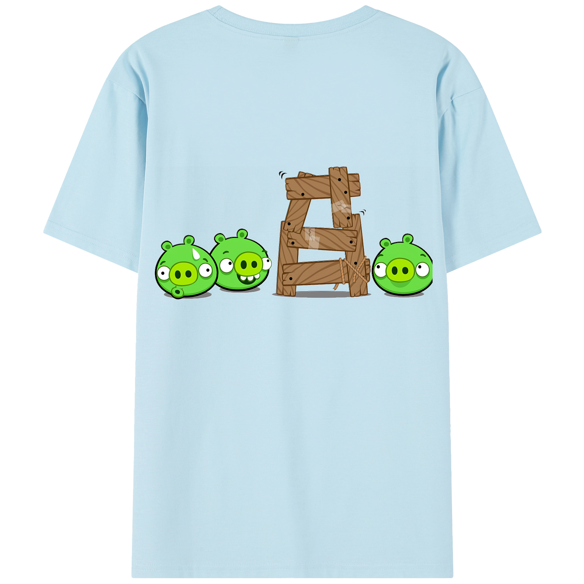 （画像用） Angry Birds アングリーバード 綿100％半袖Tシャツ（背面プリント）